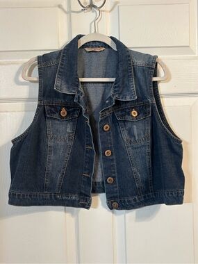 Highway Jeans Blue Denim Vest - Button Front